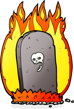 bir insan tarafından çizilmiş ürkütücü bir mezar.