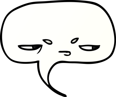 Bir insan tarafından çizilmiş karalama konuşma balonu.