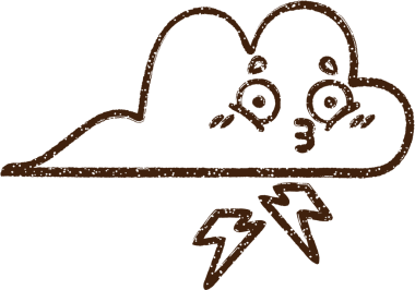 Bir insan tarafından çizilen Yıldırım Bulutu Kömürü Çizimi