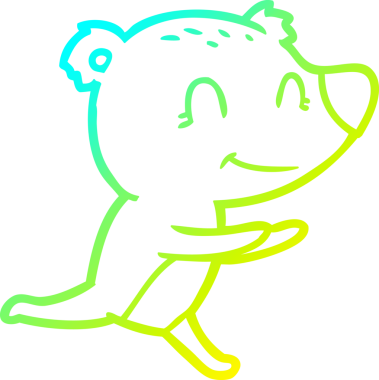 Bir insan tarafından çizilen kutup ayısı çizgi filminin soğuk gradyanı.