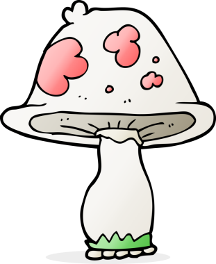 Bir insan tarafından çizilmiş serbest çizim mantarı.