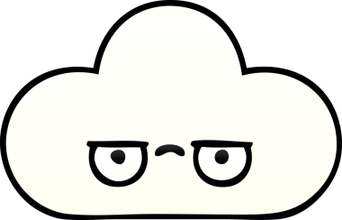 Bir insan tarafından çizilmiş bir bulutun gölgelenmiş karikatürü