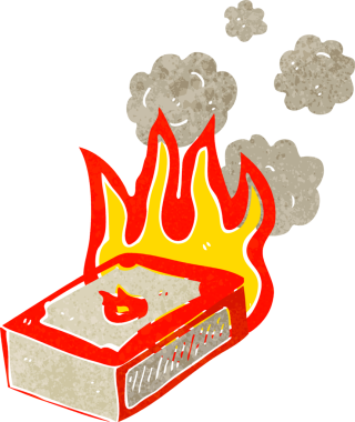 Bir insan tarafından çizilmiş bir kibrit kutusu.