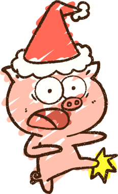 Bir insan tarafından çizilmiş Noel Domuz Tebeşiri