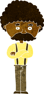 Bir insan tarafından çizilmiş yaşlı adam çizgi filmi.