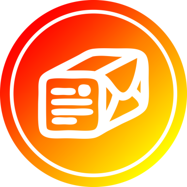 bir insan tarafından çizilen sıcak gradyan bitiş ile paketlenmiş dairesel simge