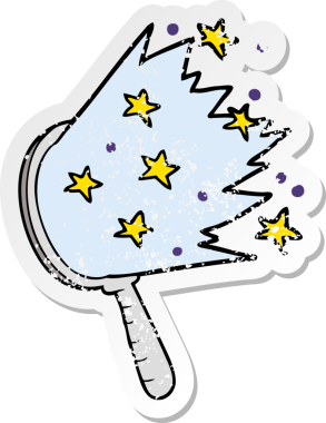 Bir insan tarafından çizilmiş sihirli bir aynanın sıkıntılı çıkartması.