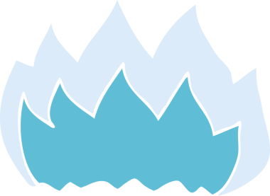 bir insan tarafından çizilmiş karikatür gaz alevi