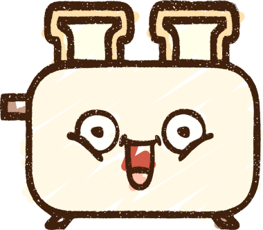 Bir insan tarafından çizilen tost makinesi tebeşiri