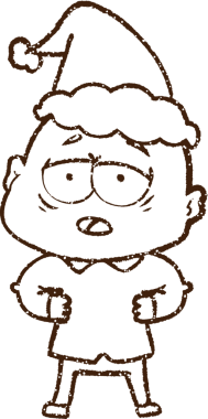 Bir insan tarafından çizilmiş Noel Adamı Kömürü