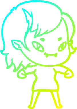 Bir insan tarafından çizilmiş soğuk gradyan çizgi çizimi.