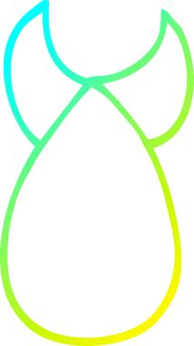 Bir insan tarafından çizilmiş bir atom bombasının soğuk gradyan çizgisi.