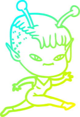 Bir insan tarafından çizilmiş, soğuk bir çizgi roman çizimi.