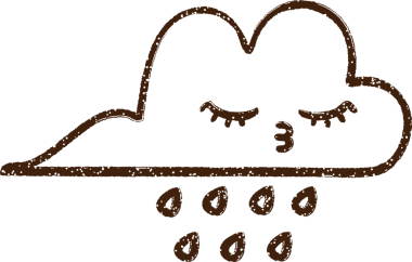 Bir insan tarafından çizilmiş Yağmur Bulutu Kömürü Çizimi