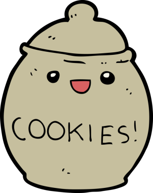 Bir insan tarafından çizilmiş şirin kurabiye kavanozu.