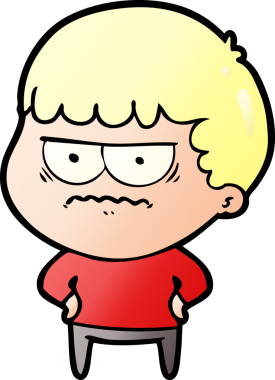 Bir insan tarafından çizilmiş rahatsız bir adam.