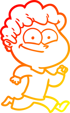 Bir insan tarafından çizilmiş mutlu bir adamın çizgi çizimi.