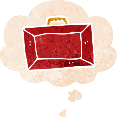 Düşünce baloncuğu ve grunge içerikli çizgi film çantası bir insan tarafından çizilmiş tedirgin geçmiş dokuma tarzı