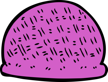 Bir insan tarafından çizilmiş çizgi film şapkası.