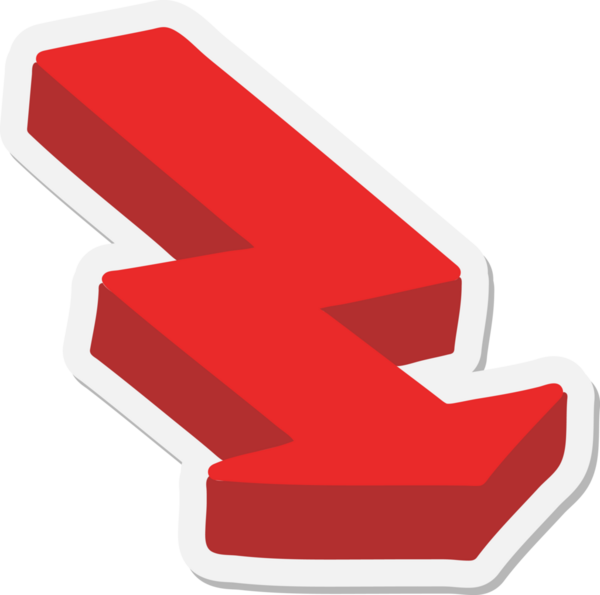 Bir insan tarafından çizilmiş ok karikatürü etiketi