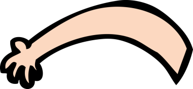 Bir insan tarafından çizilmiş çizgi film kolu