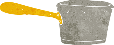 Bir insan tarafından çizilmiş bir mutfak tavası.