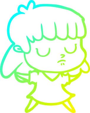 Bir insan tarafından çizilmiş ilgisiz bir karikatür çizimi.