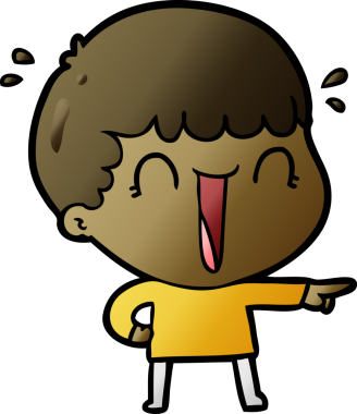 Bir insan tarafından çizilmiş, gülen çizgi film adamı.