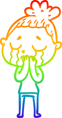 Bir insan tarafından çizilmiş ağlayan bir karikatür çizimi.