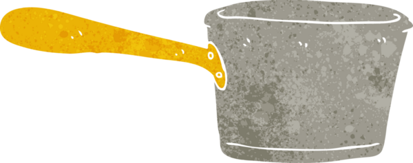 Bir insan tarafından çizilmiş bir mutfak tavası.