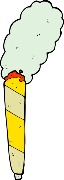 bir insan tarafından çizilmiş marihuana sigarası.