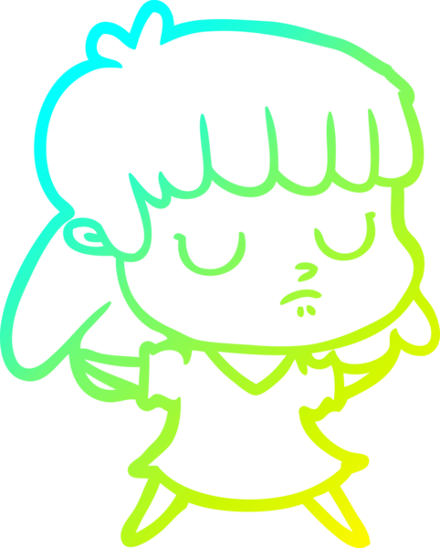 Bir insan tarafından çizilmiş ilgisiz bir karikatür çizimi.