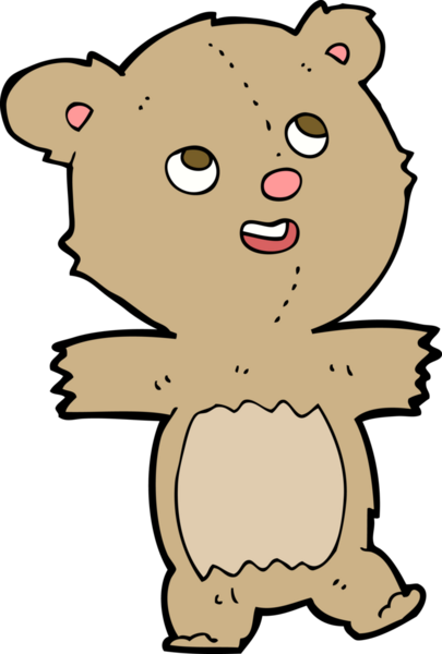 Bir insan tarafından çizilmiş oyuncak ayı.