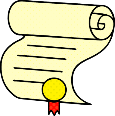 bir insan tarafından çizilmiş önemli bir belgenin çizgi roman tarzı