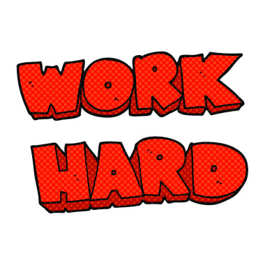 Bir insan tarafından çizilmiş serbest çizim, sıkı çalışma sembolü.