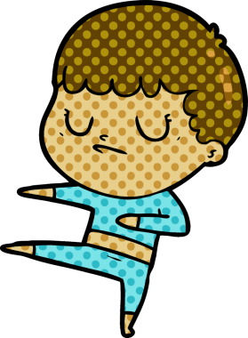 Bir insan tarafından çizilmiş huysuz çocuk çizgi filmi.