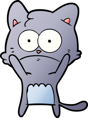 bir insan tarafından çizilmiş sinirli bir kedi.