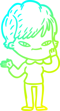 Bir insan tarafından çizilmiş mutlu bir karikatür çizimi.