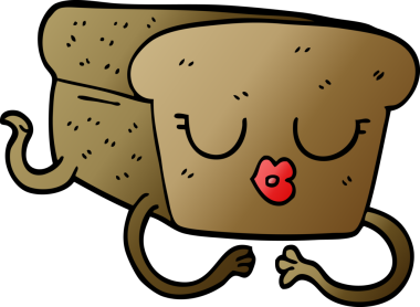 Bir insan tarafından çizilmiş bir ekmek karalaması.