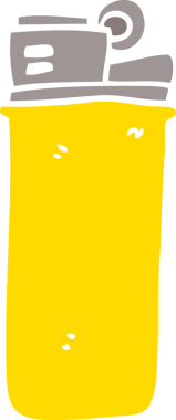 Bir insan tarafından çizilmiş tek kullanımlık karalama çakmağı.