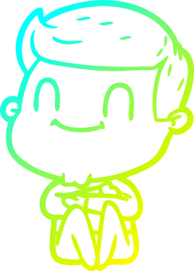 Bir insan tarafından çizilmiş karikatür cana yakın bir adamın çizimi.