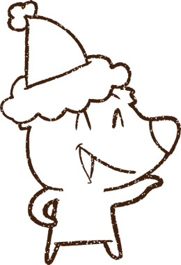 Bir insan tarafından çizilmiş Noel Ayısı Kömürü