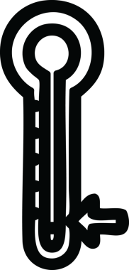 Bir insan tarafından çizilen düşük sıcaklık simgesi