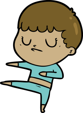 Bir insan tarafından çizilmiş huysuz çocuk çizgi filmi.