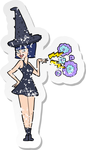 Bir insan tarafından çizilmiş bir cadılar bayramı çizgi filminin gerilimli yapıştırması.