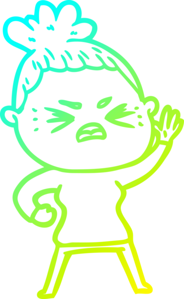 Bir insan tarafından çizilmiş kızgın bir karikatür çizimi.