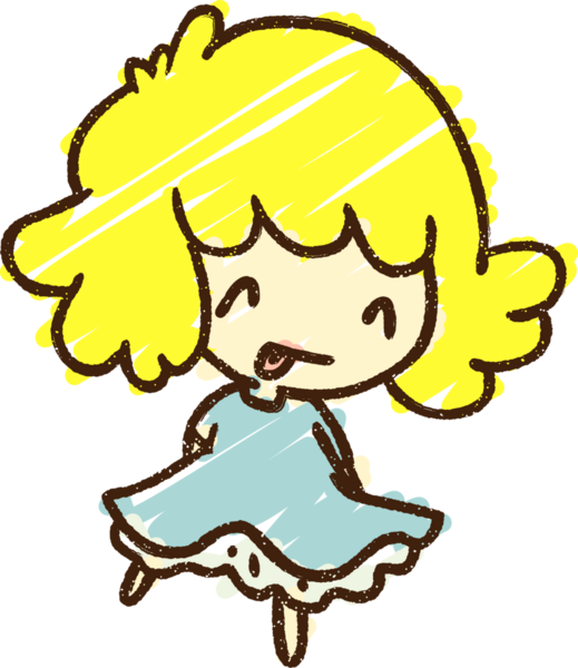 Bir insan tarafından çizilen Mutlu Kız Tebeşiri