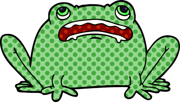 Bir insan tarafından çizilmiş karalama kurbağası.