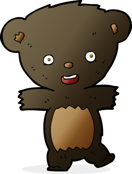 Bir insan tarafından çizilmiş oyuncak ayı yavrusu.