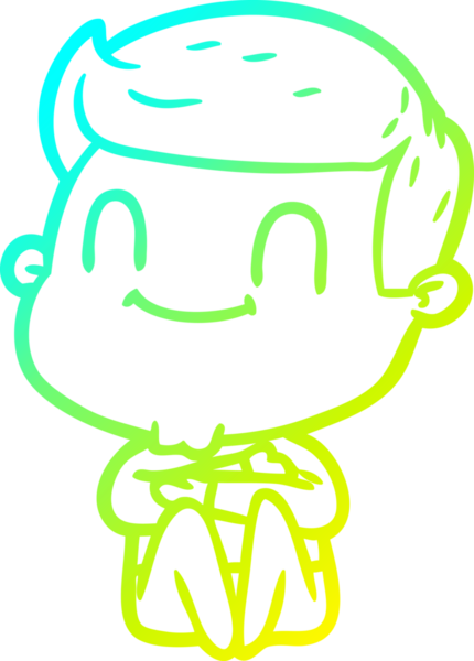 Bir insan tarafından çizilmiş karikatür cana yakın bir adamın çizimi.